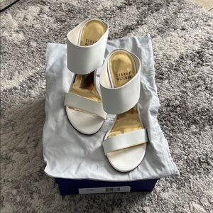 Stuart Weitzman Myslide White Calf Size 6